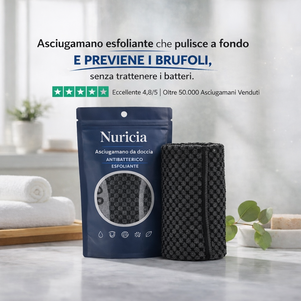 Asciugamano da doccia esfoliante Nuricia